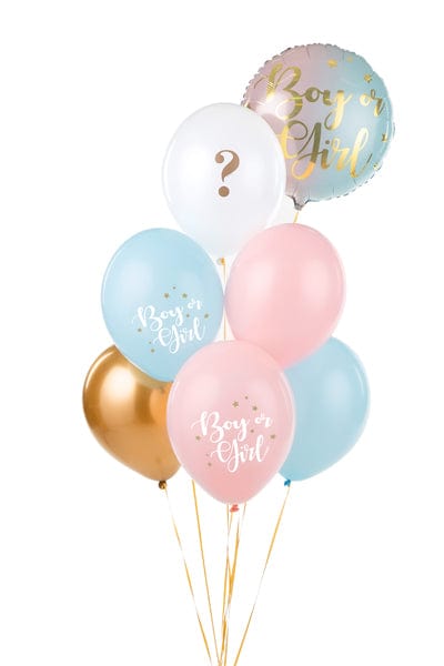 Party Deco party supplies - Boy or Girl Gender Reveal Balloon Bundle - 6 pack Balloons Boy or Girl Gender Reveal Balloon Bundle - 6 pack