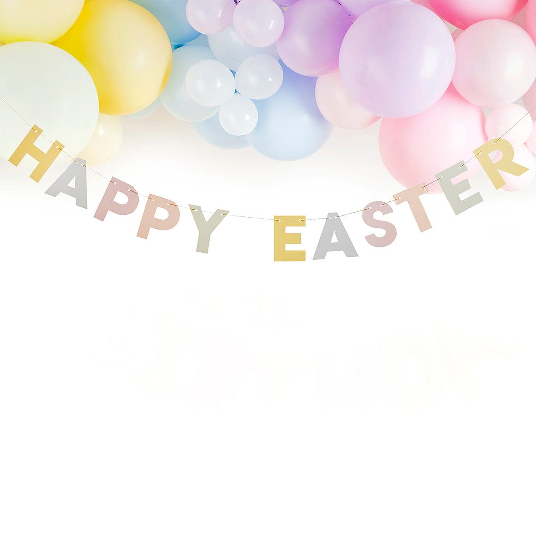 Bunting Pastel Happy Easter Banner