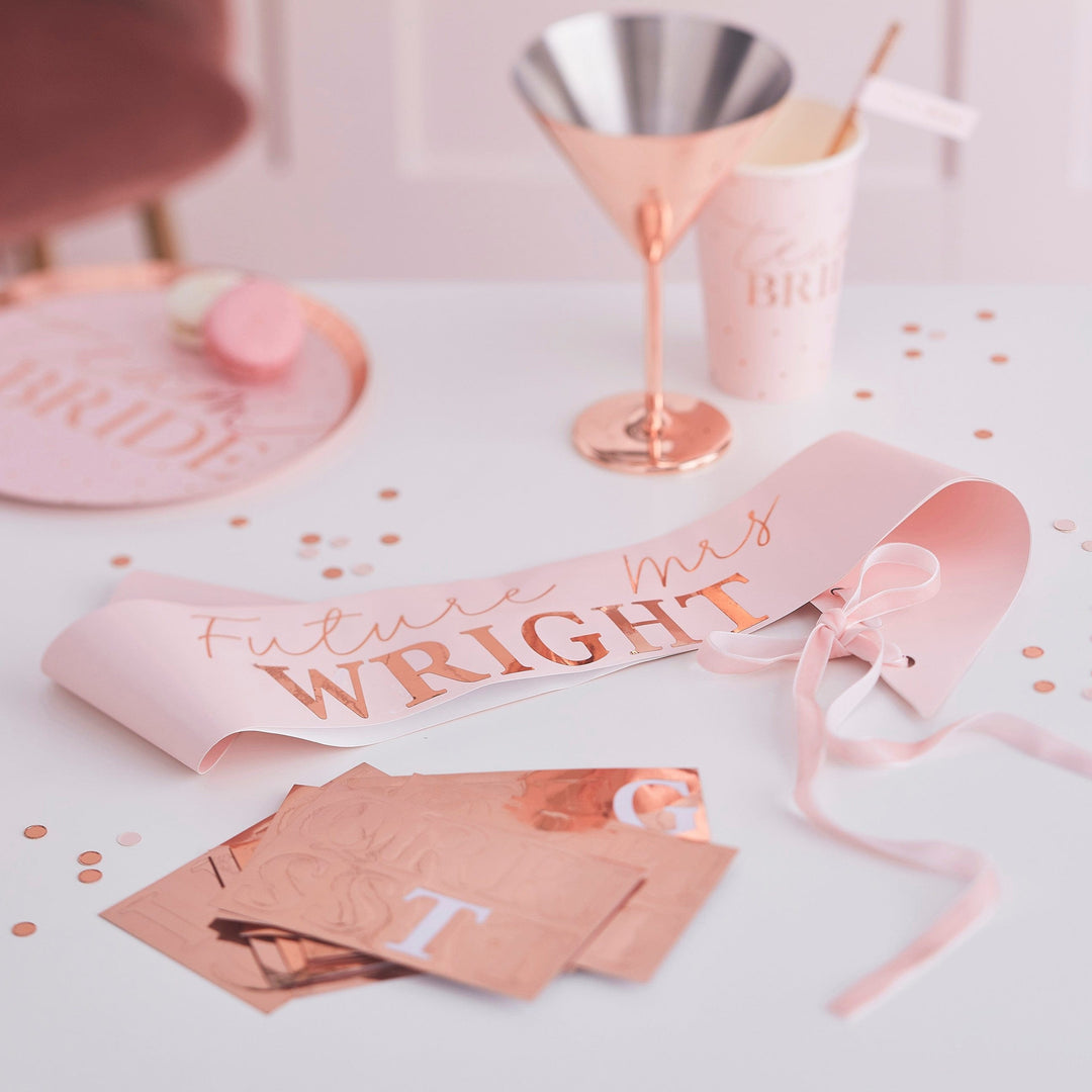 Party & Celebration Personalised Rose Gold Hen Party Bride To Be Sash