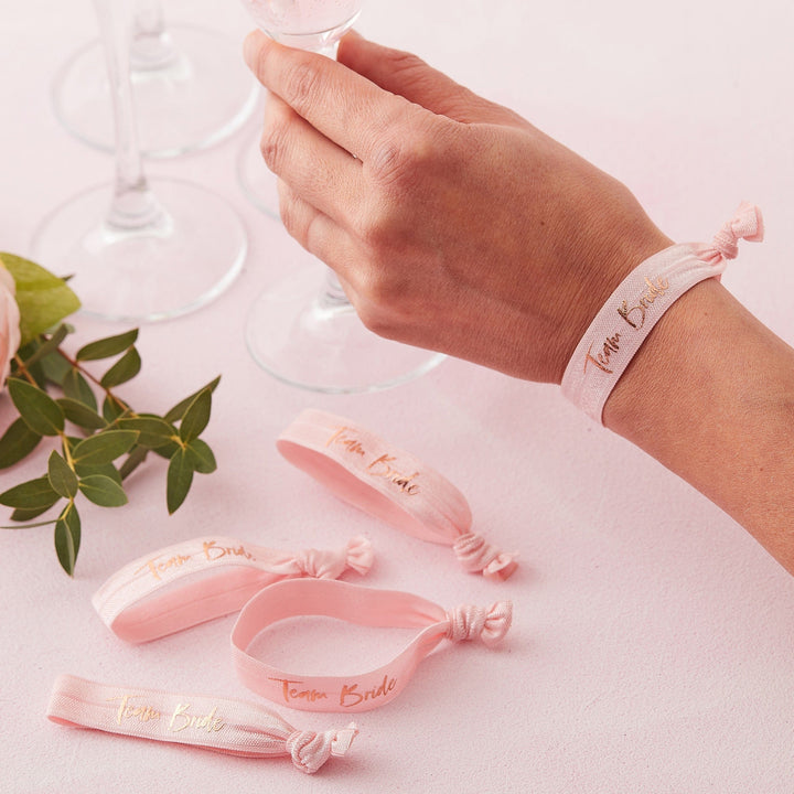 Party Supplies Pink & Rose Gold Team Bride Hen Party Wrist Bands