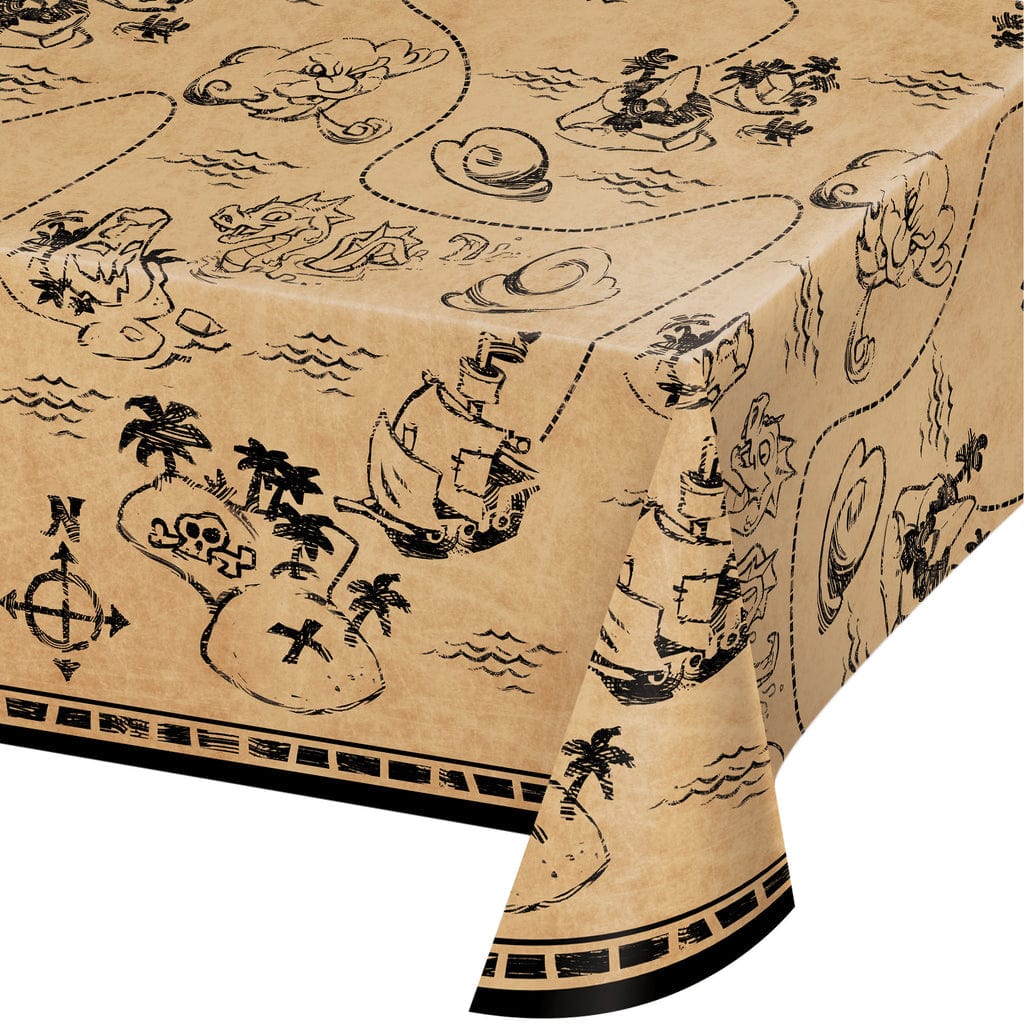 Party Supplies Pirate Treasure Map Plastic Table Cover