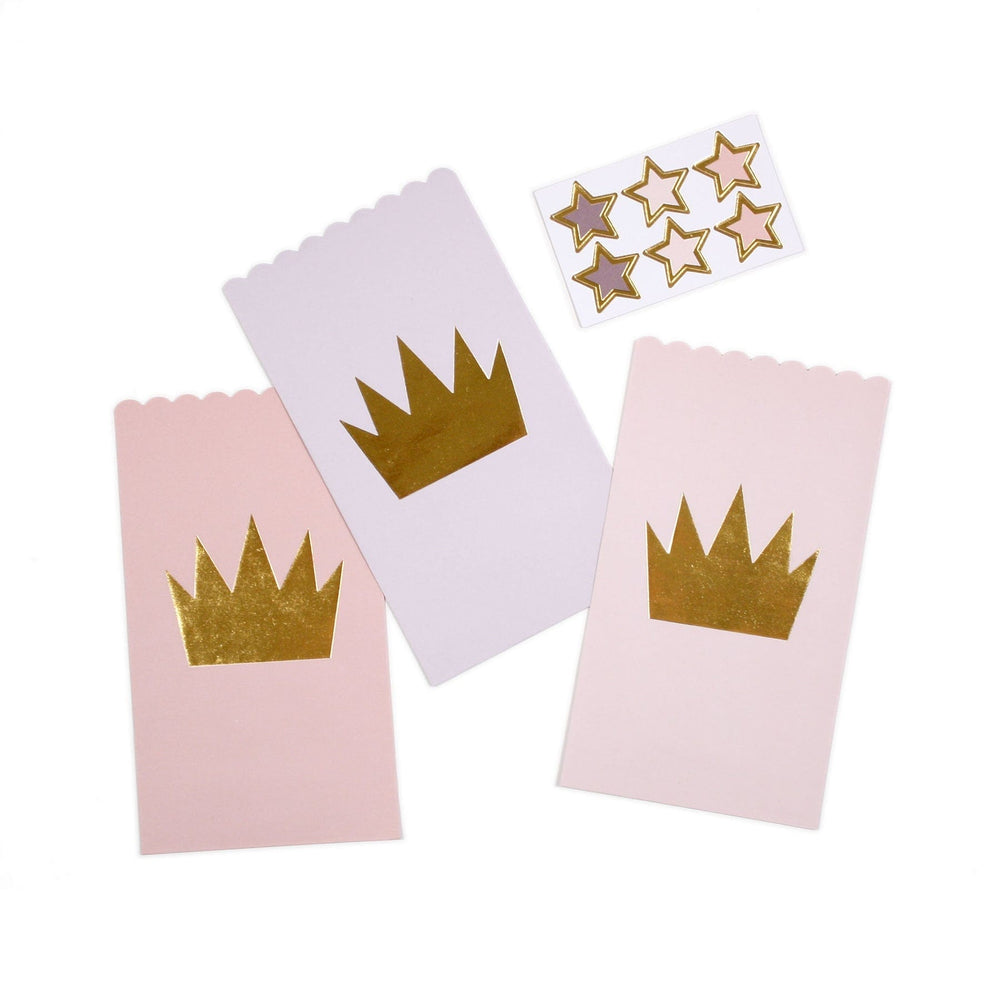 Party Supplies Princess Crown Party Bags x 24
