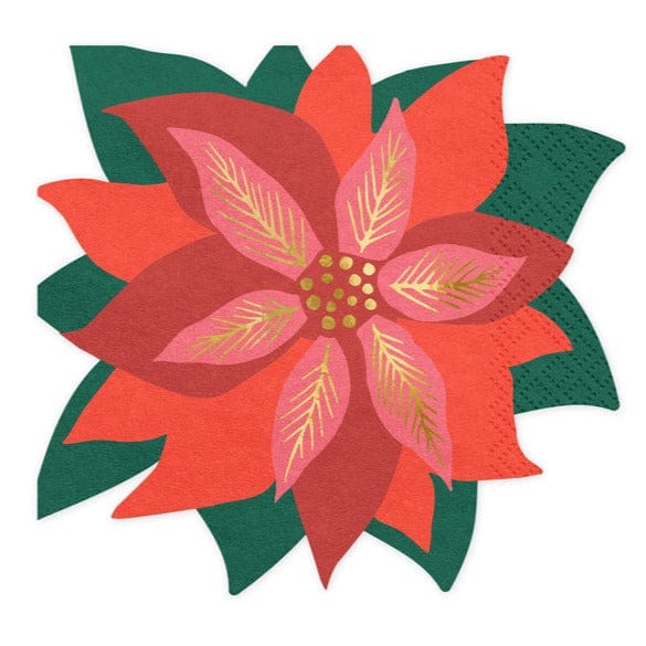 Paper Napkins Red star of Bethlehem Christmas Napkins x 20