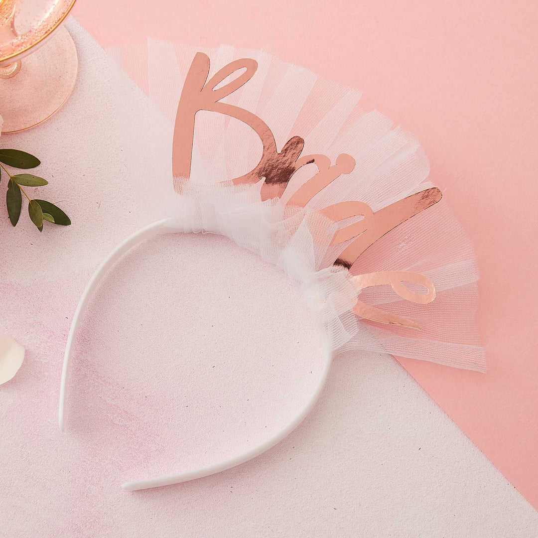 Party Supplies Rose Gold Bride To Be Hen Party Veil Headband