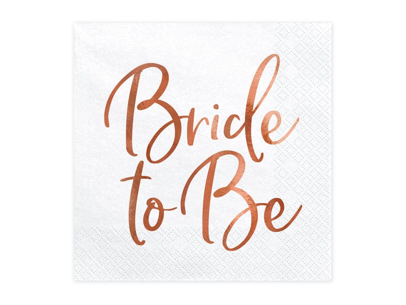 Paper Napkins Rose Gold Bride To Be Napkins - Pack of 20