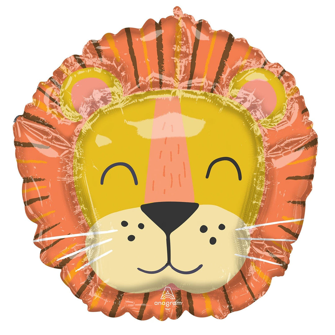 Safari Party Decorations - Get Wild Safari Lion Supershape Foil Balloon Balloons Get Wild Safari Lion Supershape Foil Balloon