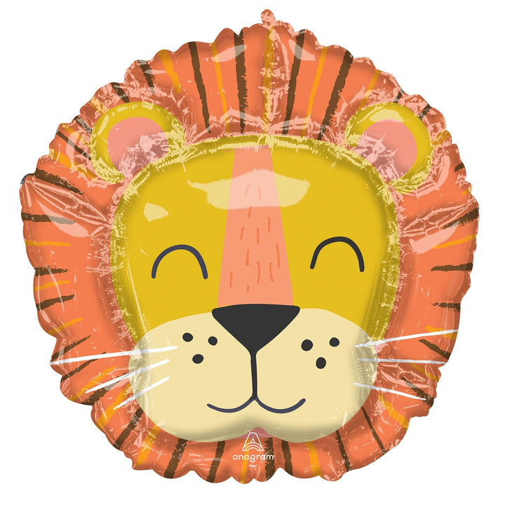 Safari Party Decorations - Get Wild Safari Lion Supershape Foil Balloon Balloons Get Wild Safari Lion Supershape Foil Balloon