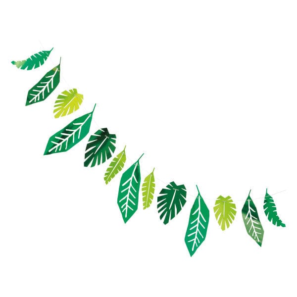 Safari Party - Foil Safari Leaves Party Garland 7ft Banners Foil Safari Leaves Party Garland 7ft