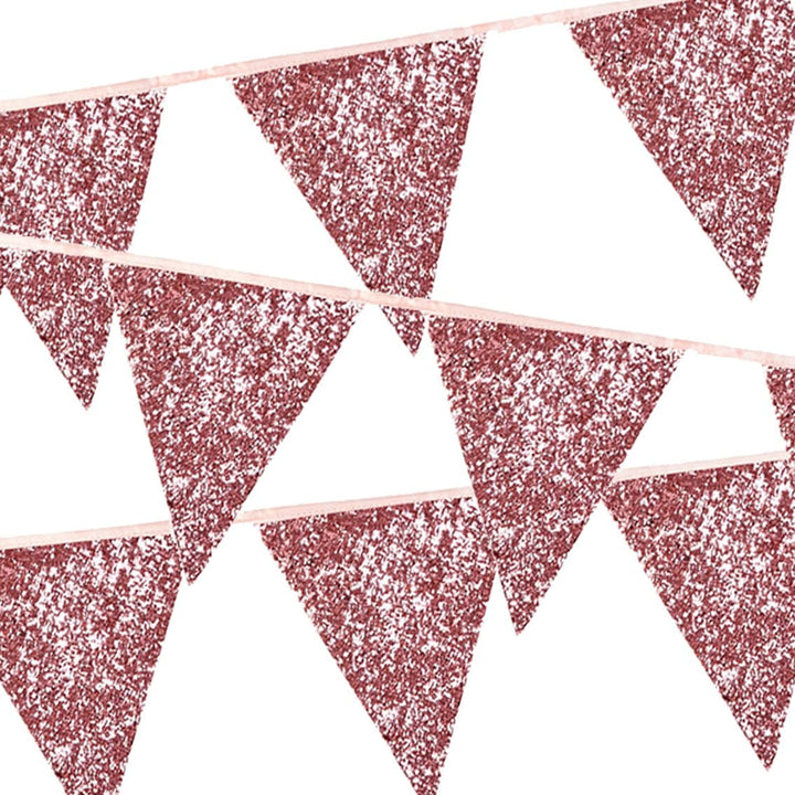 Talking Tables Party Decorations - Luxe Pink Glitter Bunting, 3M Bunting Luxe Pink Glitter Bunting, 3M