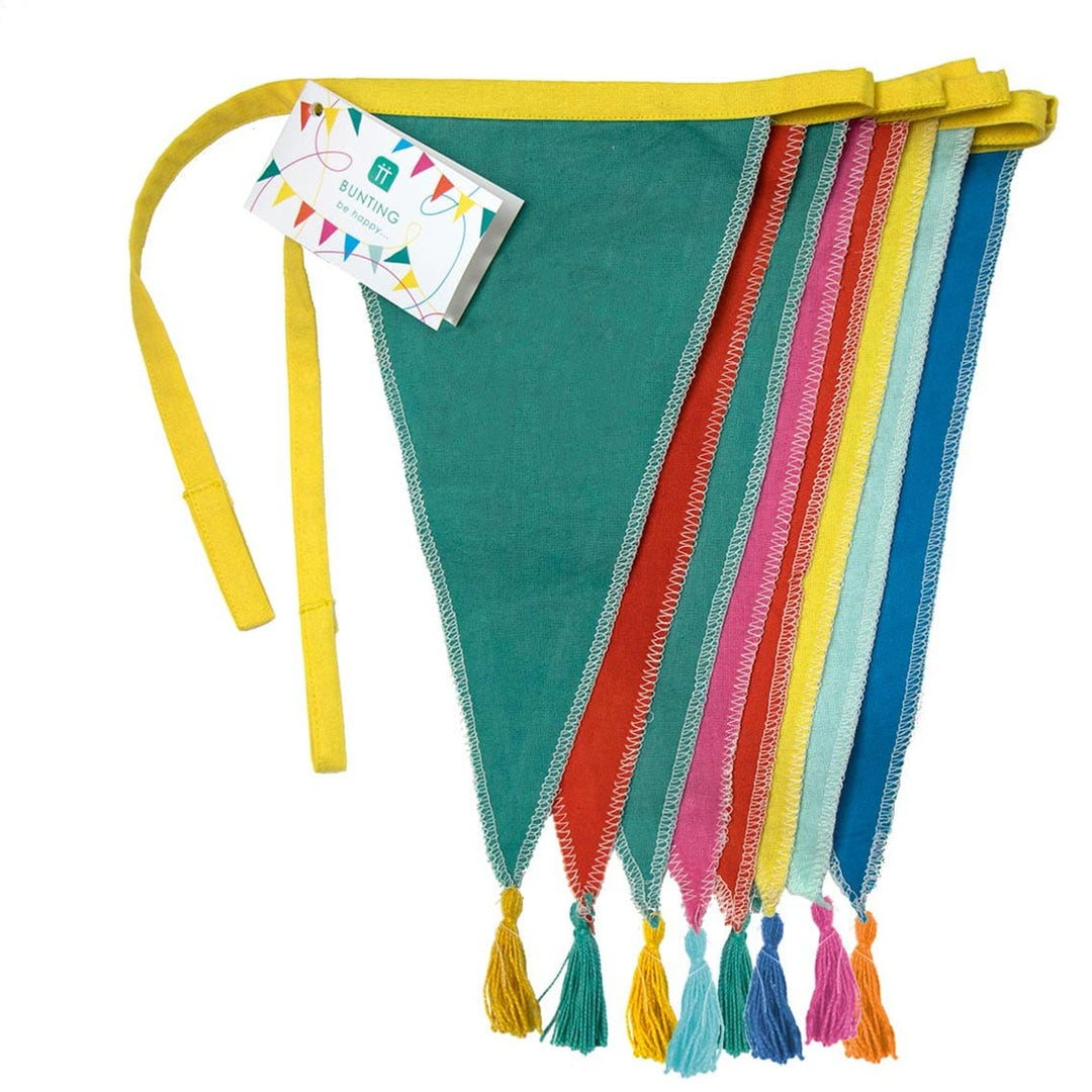 Talking Tables Party - Happy Birthday Fabric Bunting 3m Bunting Rainbow Fabric Bunting, 3m