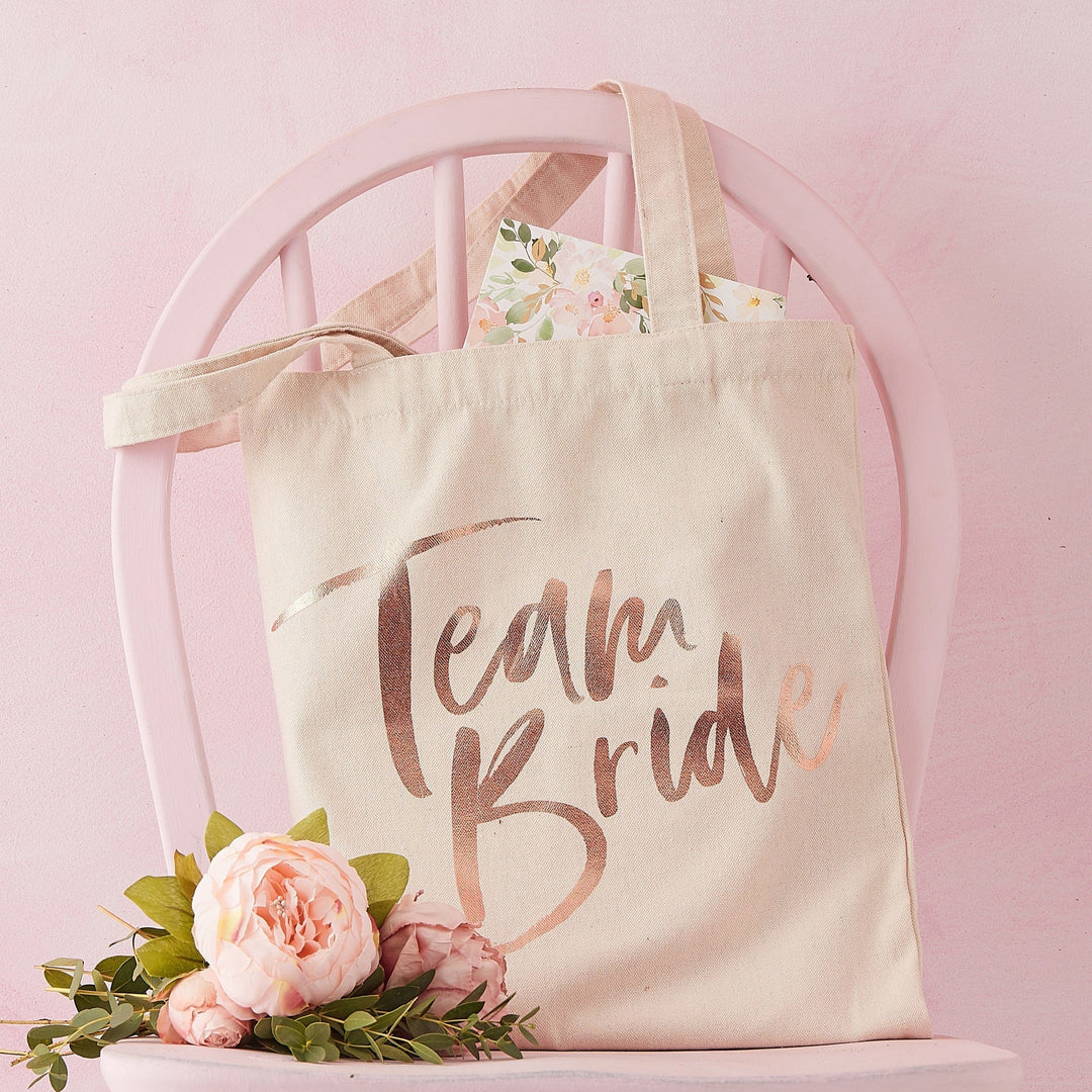 Party Supplies Team Bride Printed Rose Gold Hen Party Tote Bag