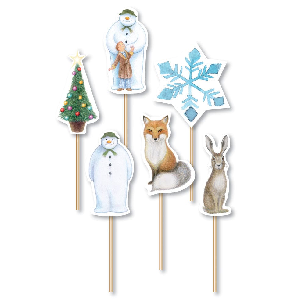 Cake Topper The Snowman Christmas Cupcake Toppers x 12