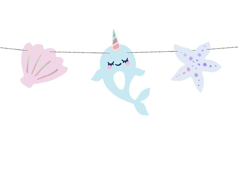 Under the Sea Party - Narwhal Party Bunting Bunting Narwhal Party Bunting