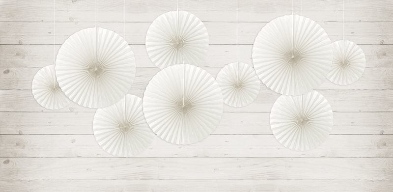 Wedding Party Decorations - Off White Party Fans Decorations Party Supplies Off White Party Fans Decorations x 3