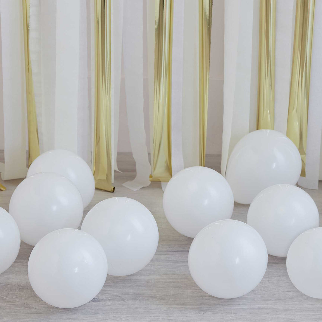 Balloons White Balloon Mosaic 40 x Balloon Pack