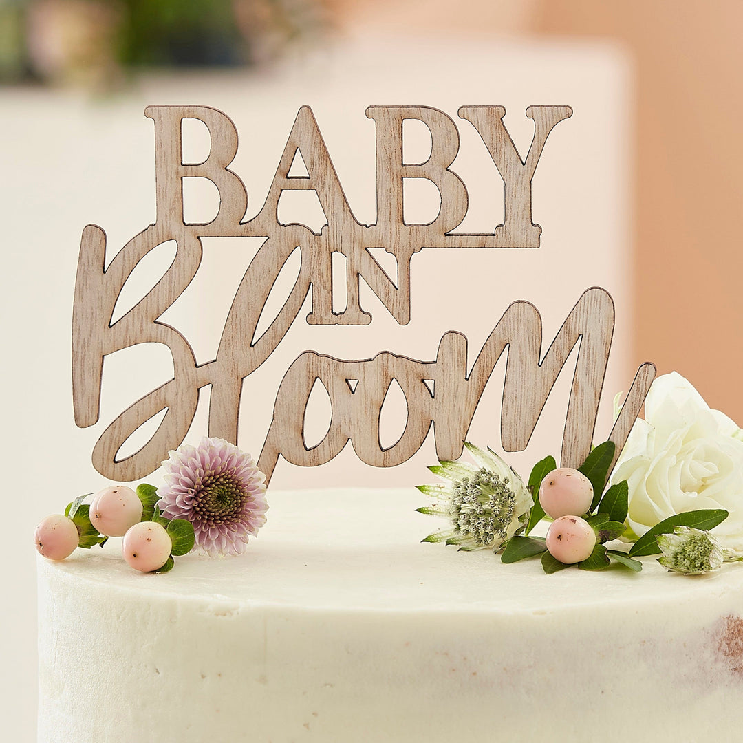 Cake Decorating Supplies Wooden Baby Shower Cake Topper